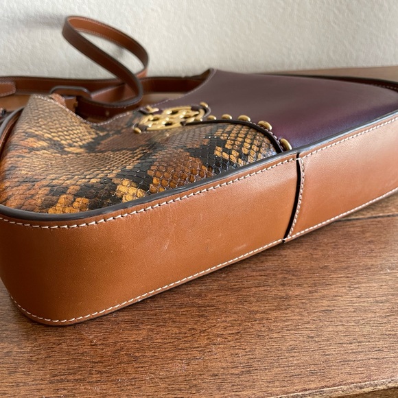 Tory Burch Burgundy and Tan Shoulder Bag - Picture 5 of 7